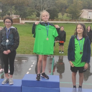 Podium benjamines BF1-BF2 (filles de 6e) : 2e place pour Andréa