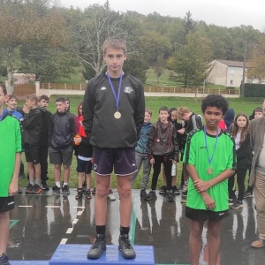Podium benjamins BG3 (garçons de 5e) : victoire pour Imanol