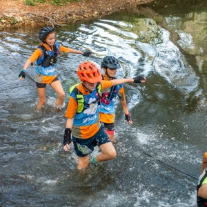 Première mise à l'eau dans l'épreuve d'aqua-trail