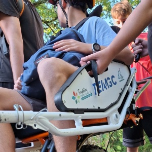 En seconde : randonnée solidaire animée par Ça Roule Pour Toi (avec le soutien matériel de TeamGC)