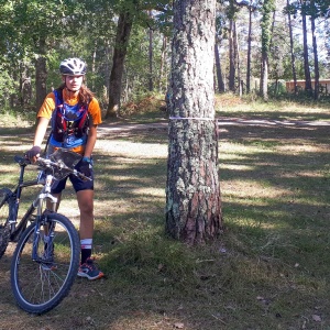 Entrée du parc à vélo de La Jemaye : il ne reste que le run'n bike, la CO, le jungle cross !