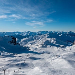 Le centre du domaine skiable vu depuis « Roche de Mio »
