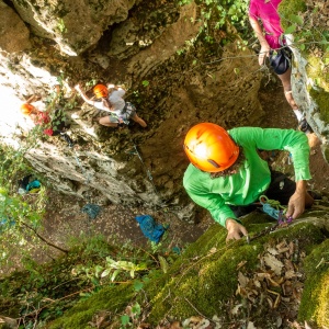 Terminale : 1re sortie le 20 septembre. Mis en application « tout en haut » de la manœuvre de haut de voie. Secteur « Canyon », voie Le Blaireau 4c