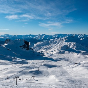 Le centre du domaine skiable vu depuis « Roche de Mio »