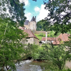 La forge de Savignac-Lédrier et son château.