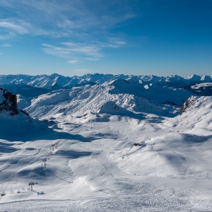 Le centre du domaine skiable vu depuis « Roche de Mio »